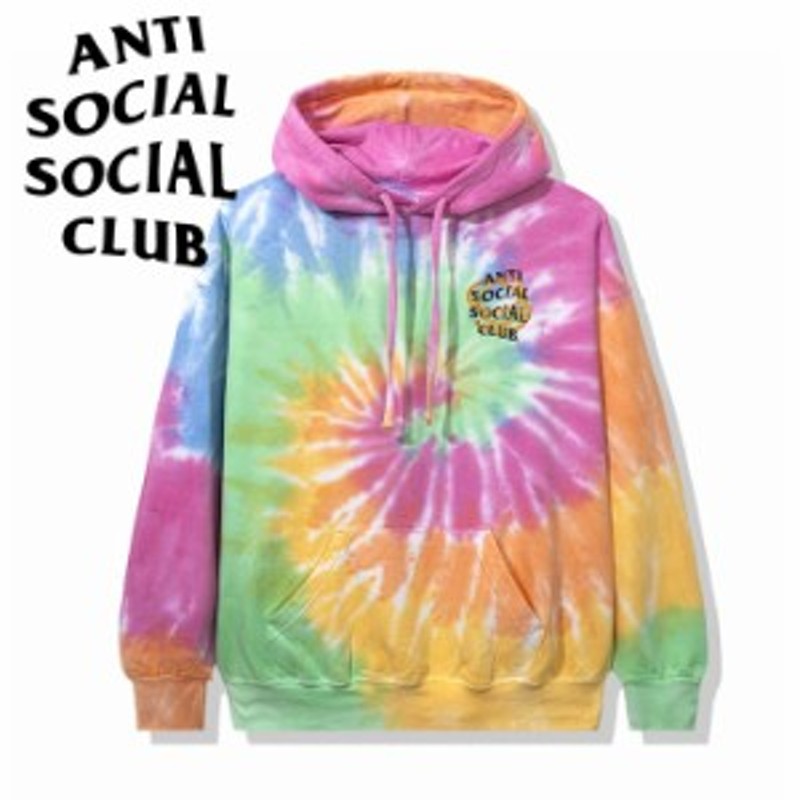 anti social social club パーカー アンチソーシャルソーシャルクラブ Good Rainbow Tie Dye Hoodie  フーディー メンズ タイダイ レディ | LINEショッピング