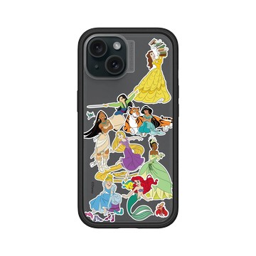 iPhone 15 Mod NX 黑 - 迪士尼-公主系列 Disney Princess - 貼紙系列-迪士尼公主