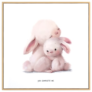 BOLUO GALLERY 菠蘿選畫所 掛畫 YOU COMPLETE ME. APLS4454D  40 x 40cm  木色