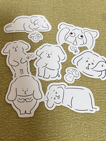 【全套】EMO9 厭世 放空 / 可書寫和紙貼紙5-8cm / 手帳裝飾