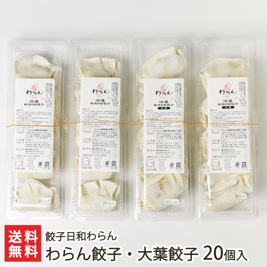 わらん餃子・大葉餃子 各2パック入り ※1パックあたり5個入り 餃子日和わらん 送料無料