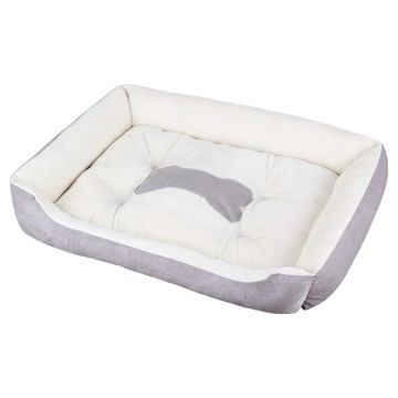 小骨頭寵物床  灰色 + 米色  XS(50 x 40 x 15cm)  1個