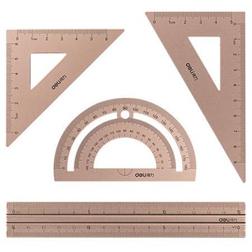 得力Deli金屬套尺/79532/4件組/古銅