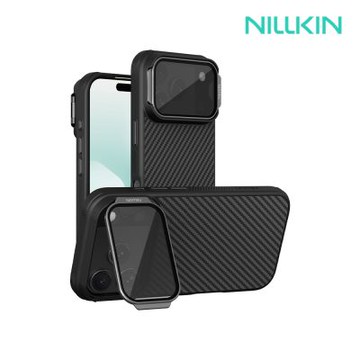 NILLKIN Apple 蘋果 iPhone 17 Pro 纖極碳纖維紋磁吸保護殼(透黑鏡蓋)