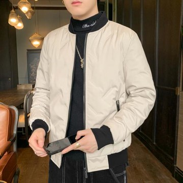 潮流修身防風立領保暖輕薄羽絨服