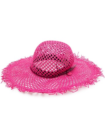 catarzi - woven sun hat - women - Paper - 56 - Pink