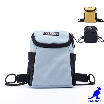 KANGOL - 英國袋鼠都會街頭探險風圓蓋小廢包側背包 -共3色
