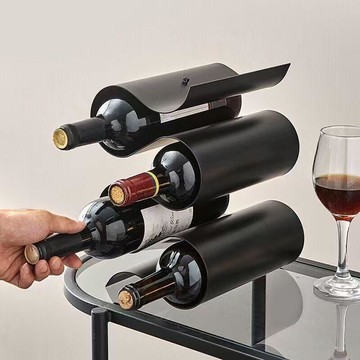 酒架北歐現代創意鐵藝紅酒歐式擺件葡萄酒收納輕奢