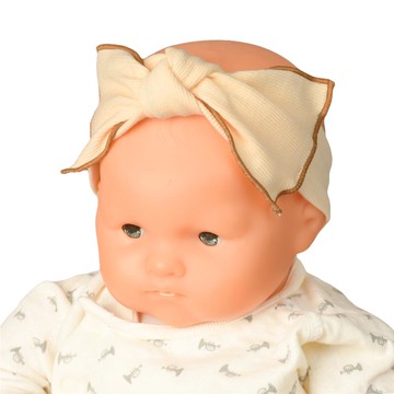 akachan honpo - 髮帶-素面 木耳邊-象牙白色 (44~48cm)