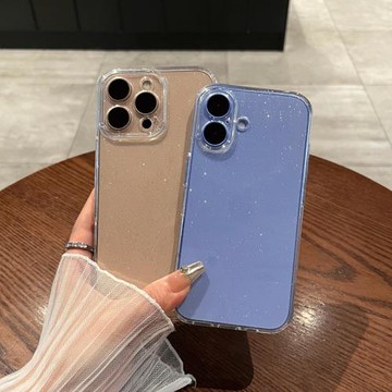 云寅適用于蘋果16手機殼新款iphone15promax硅膠全包鏡頭plus光滑質感親膚14透明閃粉高級感13簡約創意防摔軟