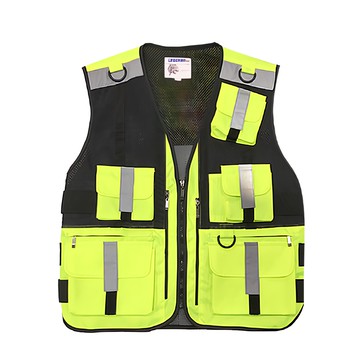 Cracker 多功能安全背心 SW-3040  螢光色  L  1個