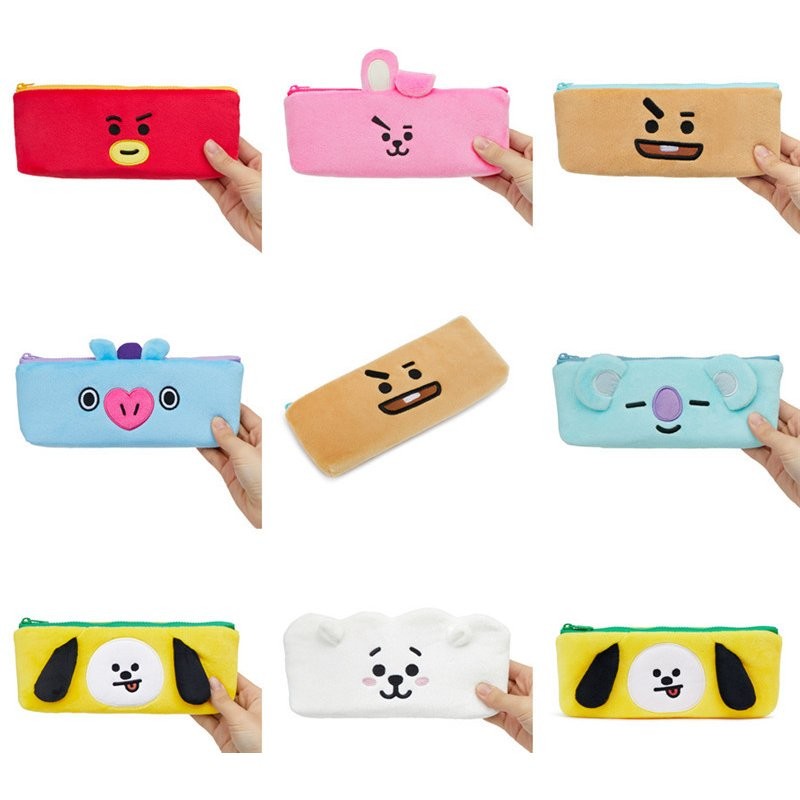 BTSグッズ ペンケース ビーティー21 防弾少年団 BT21 化粧ポーチ シンプル 筆箱 小物 入れ 見やすい かわいい 小学生 中学生 高校生  人気 韓国 バンタン 通販 LINEポイント最大0.5%GET | LINEショッピング