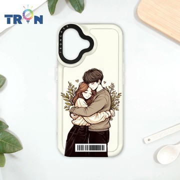 TRON iPhone 16 情侶深情擁抱彩色背景系列 防摔太空載具殼 透白 軟硬 手機殼