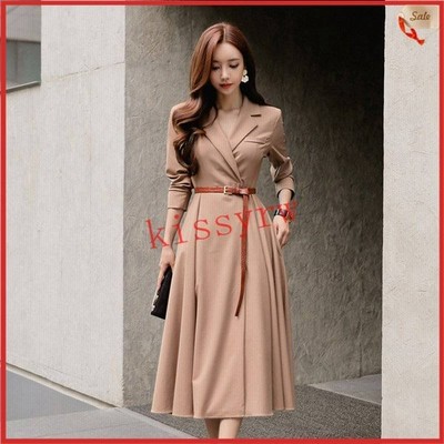 ワンピーススーツ ロングドレス Vネック テーラードカラー 長袖 Aライン 秋 冬 レディース 通勤ol 着痩せ ミセス フォーマル セレモニー ママ マキシワンピ 通販 Lineポイント最大get Lineショッピング