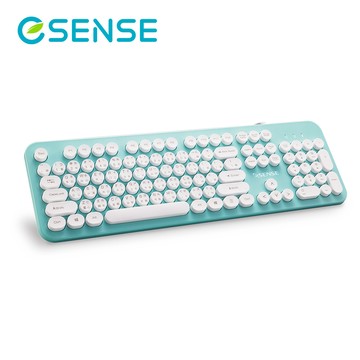 Esense 3700復古圓形標準鍵盤-綠色