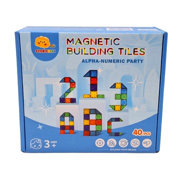 SCIENCEBABY 拼字派對 40個 彩窗磁性積木  1組