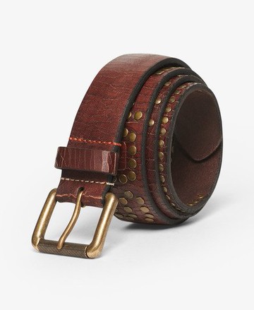 Superdry Men's Logo Goods Belt Brown Size: XL