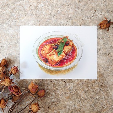 清蒸臭豆腐－美食明信片/食物明信片/美食卡片/食物卡片