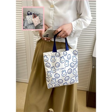 台灣現貨速發🎉 可愛帆布手提袋 上班小拎包 餐袋 野餐袋  外出包  PT2