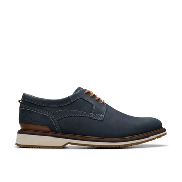 Clarks 莫納漢系列- Monahan Plain縫線工藝感輕量正裝休閒鞋(海軍藍) CLM79978C-男