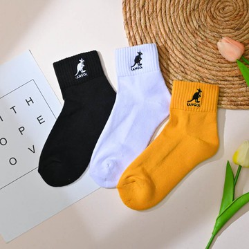 KANGOL素色女短襪-多色任選