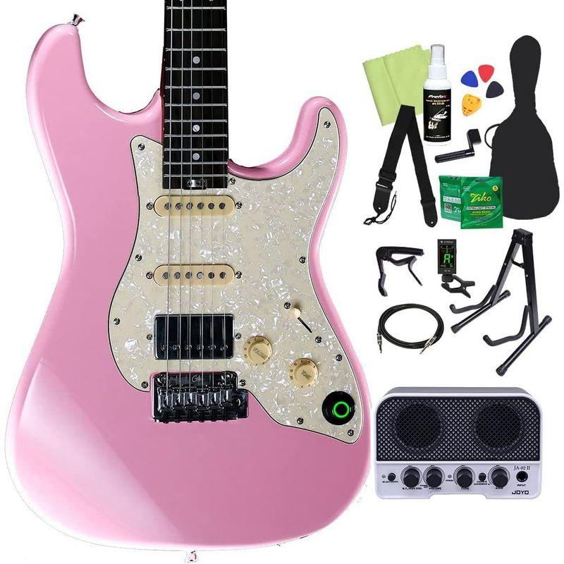 MOOER GTRS S800 エレキギター初心者14点セット Bluetooth搭載ミニアンプ付き Pink ムーア