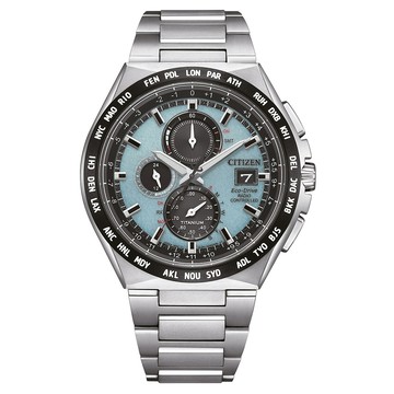 CITIZEN GENTS 光動能 電波對時 鈦金屬 碼錶計時錶 AT8238-84M 送禮 禮物 推薦