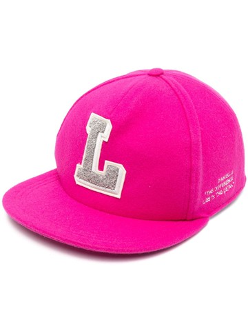 Lardini - logo-patch wool-blend cap - men - Wool/Polyamide - M - Pink