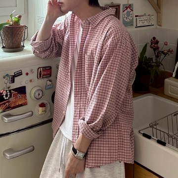 【Metanoia】🇰🇷韓製 格紋長袖襯衫