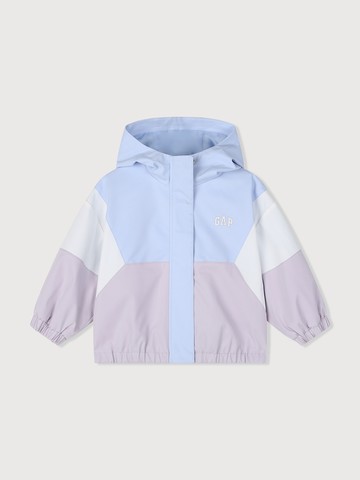 女幼童裝 Logo印花連帽外套-藍紫撞色