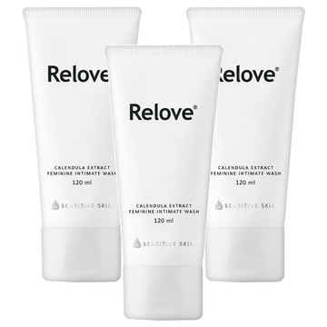Relove 金盞花萃取弱酸私密潔淨凝露 低敏專用  120ml  3條