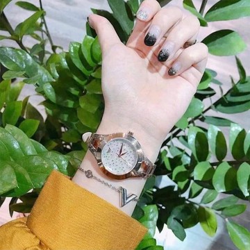 【Armani 亞曼尼】AR7437 優雅 晶鑽錶盤 玫瑰粉 女款 石英錶