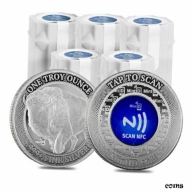 アンティークコイン Lot of 100 - 1 oz MintID Buffalo Silver Round