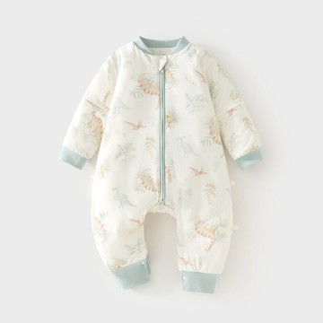 嬰兒恒溫睡袋加棉秋冬120克夾棉寶寶分腿睡衣新生兒拉鏈式多功能鑫弘-萌寶童裝可開發票