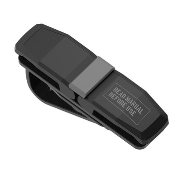 權世界@汽車用品 日本SEIKO 黑色軍事風格 遮陽板夾式 360度迴轉 眼鏡架 (可放2副眼鏡) EN-24