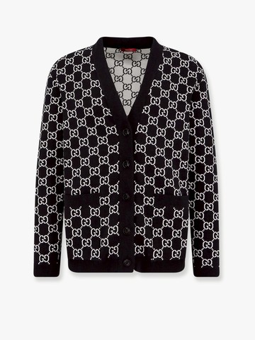 Reversible wool cardigan with gg intarsia - GUCCI - gender_Woman