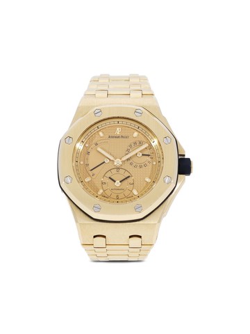 Audemars Piguet - 2002 pre-owned Royal Oak Offshore 38mm - unisex - Yellow Gold/Sapphire Glass - One Size