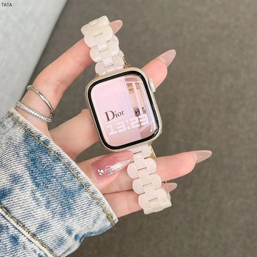 免運 Apple Watch 樹脂錶帶 女士錶帶 樹脂錶帶S8 S6 S7 SE 41mm 40mm 44mm 45