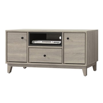 【文創集】約納 時尚4尺二門單抽電視櫃/視聽櫃-120x40x53cm免組