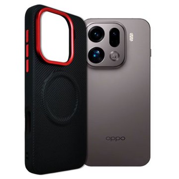 Metal-Slim OPPO Find X9 Pro TPU+PC 雙料碳纖維紋防摔磁吸保護殼