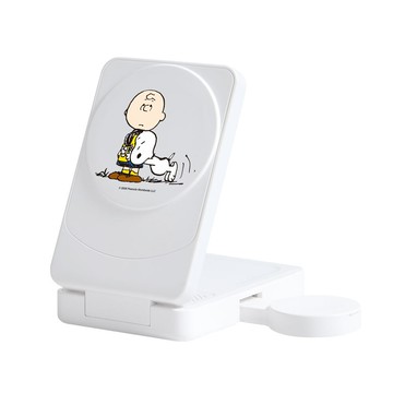【正版授權】SNOOPY史努比來點抱抱22.5W折疊式三合一Qi2磁吸支架無線充電器