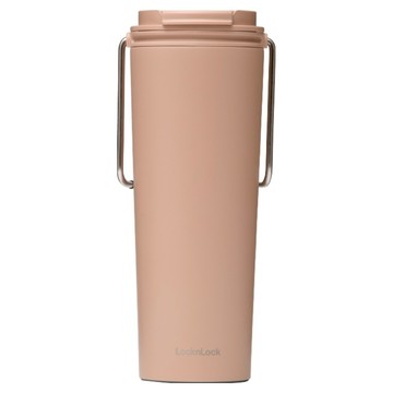 LocknLock 樂扣樂扣 微笑騎士不鏽鋼隨行杯 掀蓋款  焦糖奶茶  750ml  1個