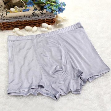 E45男士真絲內褲 桑蠶絲平角褲 真絲平腳褲 男真絲4角褲 雙面加密