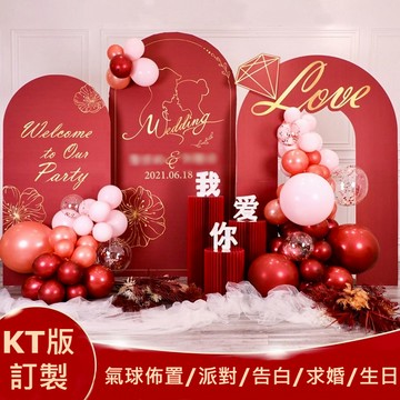 【GIFTME5】KT版訂製 廣告看板 背景板 婚禮背板 客製化氣球佈置 告白 求婚 活動 婚宴會場 婚宴佈置 派對背板