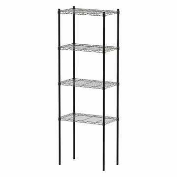 【dayneeds】輕型 60x35x180公分 四層烤漆波浪架 兩色可選黑色