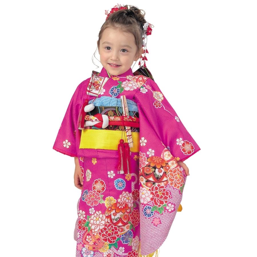 訳あり 七五三 7歳 セット 012607 金駒刺繍 牡丹 鞠 鼓 菊 梅 椿
