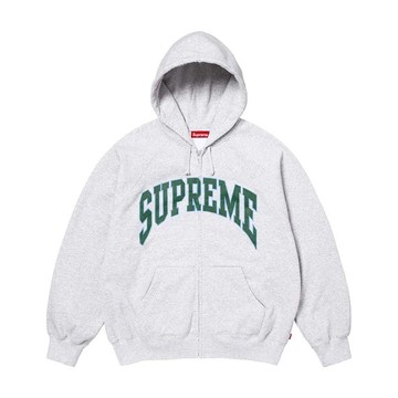 Supreme Cracked Raglan Zip Up Hooded Sweatshirt 裂紋印刷 拉鍊 連帽外套 灰色 SS26SW81-AY [台灣現貨]