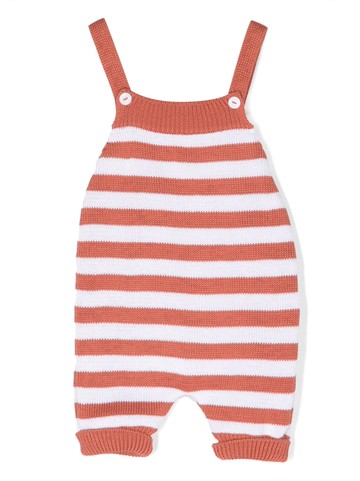 Little Bear - striped knitted romper - kids - Cotton - 1 mth - Orange