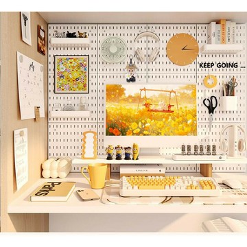 免運 洞洞板 墻面置物架 洞洞板置物架墙面免打孔学生宿舍墙上桌面壁挂式收纳隔板架子厨房