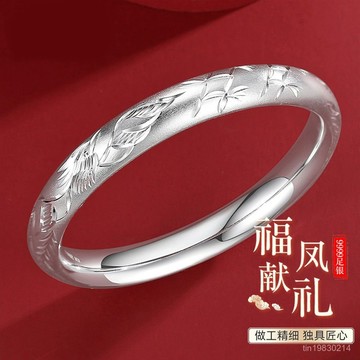 🔥限時下殺🔥Winy990純銀手鐲傳統國風設計高檔光麵純銀手鐲女送媽媽38節禮物